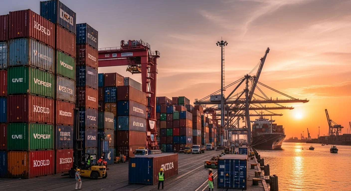 Container port and freight-handling operations