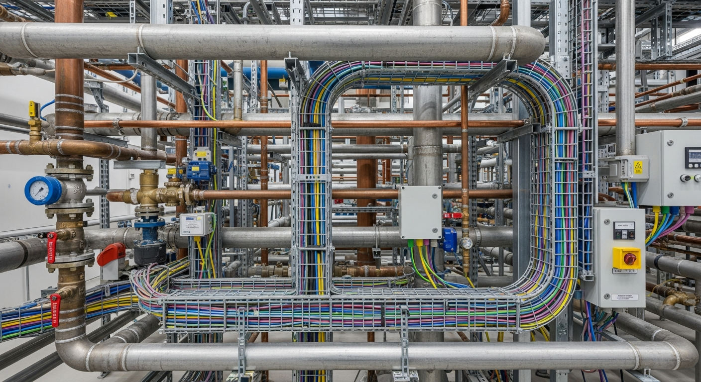 Mechanical electrical and plumbing works for industrial facilities