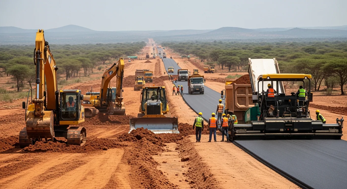 Road paving and civil works corridor